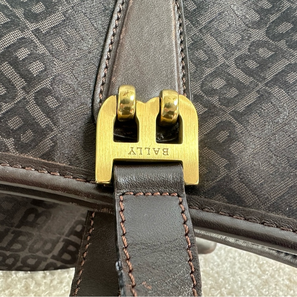 Vintage Bally Monogram Jacquard Canvas Tote - Picture 17 of 17